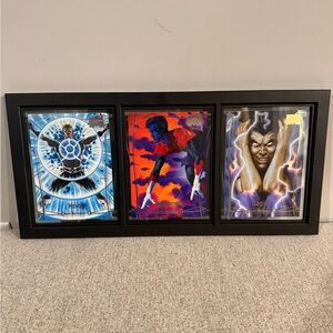 Marvel X-men XL MASTERPIECE 5x7 framed cards. Limited card